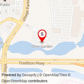 Olive Garden on Southwest Battle Lake Drive, Port St. Lucie Florida - location map
