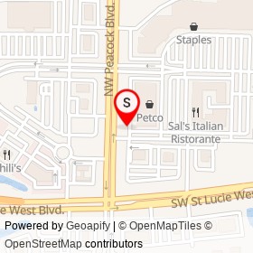 Tesla Supercharger on Northwest Peacock Boulevard, Port St. Lucie Florida - location map