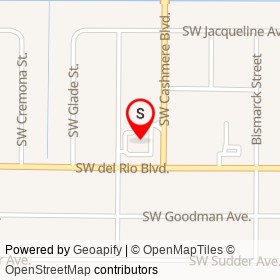China Garden II on Southwest del Rio Boulevard, Port St. Lucie Florida - location map
