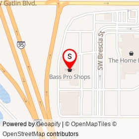 Bass Pro Shops on Southwest Gatlin Boulevard, Port St. Lucie Florida - location map