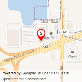 Waffle House on Okeechobee Road, Fort Pierce Florida - location map
