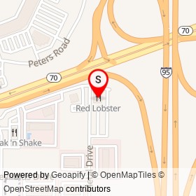 Red Lobster on Metal Drive, Fort Pierce Florida - location map