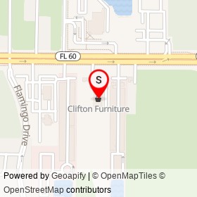 Clifton Furniture on 20th Street, West Vero Corridor Florida - location map