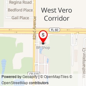 BP Shop on 82nd Avenue, West Vero Corridor Florida - location map