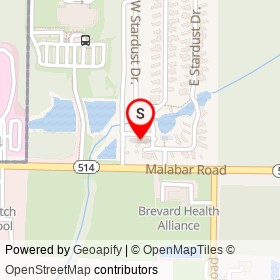 No Name Provided on West Stardust Drive, Malabar Florida - location map