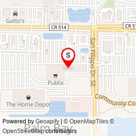 Wells Fargo on San Filippo Drive Southeast, Palm Bay Florida - location map