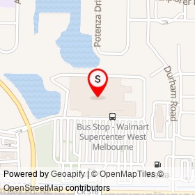 Walmart Supercenter on Palm Bay Road Northeast, West Melbourne Florida - location map