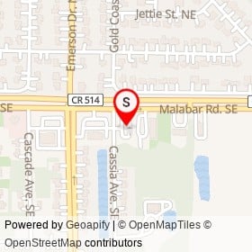 Dunkin' Donuts on Cassia Avenue Southeast, Palm Bay Florida - location map