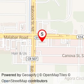 The Joint Barber Shop on Malabar Road, Palm Bay Florida - location map