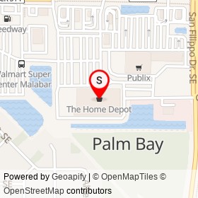 The Home Depot on Malabar Road, Palm Bay Florida - location map