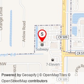 Pizza Vola on Palm Bay Road Northeast, Palm Bay Florida - location map