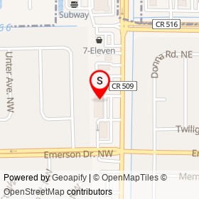 Crossroads Sports Bar on Minton Road, Palm Bay Florida - location map