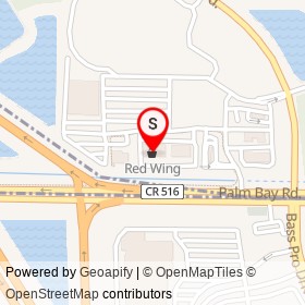 Red Wing on Palm Bay Road Northeast, West Melbourne Florida - location map