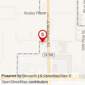 John's Sweet Tomatoes Pizzeria on South Wickham Road, West Melbourne Florida - location map