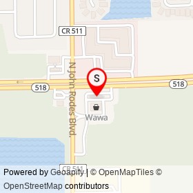 Wawa on West Eau Gallie Boulevard, Melbourne Florida - location map