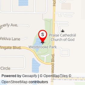 Westbrook Park on , West Melbourne Florida - location map
