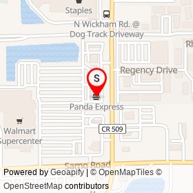 Panda Express on North Wickham Road, Melbourne Florida - location map