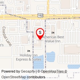 Melbourne All Suites Inn on Goodwill Drop-off, West Melbourne Florida - location map
