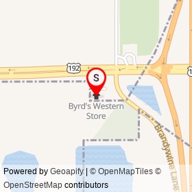 Byrd's Western Store on Nebulae Way, West Melbourne Florida - location map