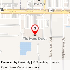 The Home Depot on Antrim Gardens Court, West Melbourne Florida - location map