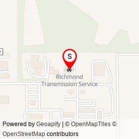 Richmond Transmission Service on Harper Road, Melbourne Florida - location map