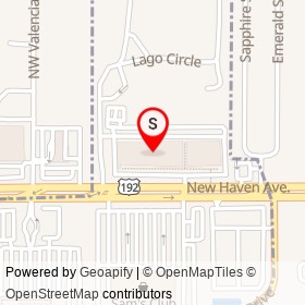 Baer's Furniture on New Haven Avenue, West Melbourne Florida - location map