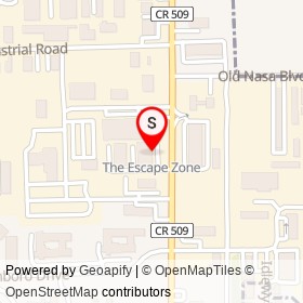 The Escape Zone on South Wickham Road, West Melbourne Florida - location map