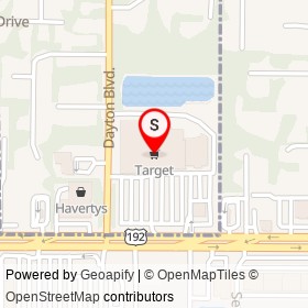 Target on Dayton Boulevard, West Melbourne Florida - location map