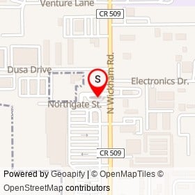 Krispy Kreme on North Wickham Road, Melbourne Florida - location map