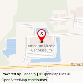 American Muscle Car Museum on Sarno Road, Melbourne Florida - location map