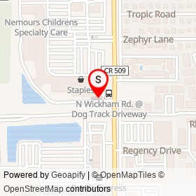 Tropical Smoothie Cafe on North Wickham Road, Melbourne Florida - location map