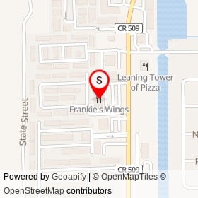 Frankie's Wings on Ridge Club Drive, Melbourne Florida - location map