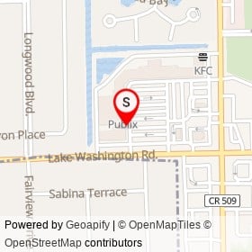 Banzai Thai on Lake Washington Road, Melbourne Florida - location map
