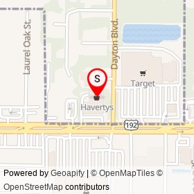 Havertys on Dayton Boulevard, West Melbourne Florida - location map
