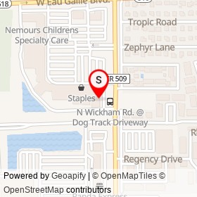 Tijuana Flats on North Wickham Road, Melbourne Florida - location map