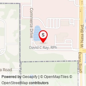 David C Ray, RPh on Commerce Drive, Melbourne Florida - location map