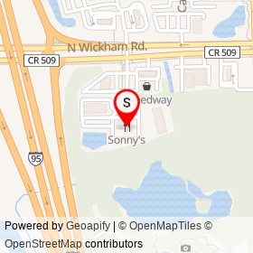 Sonny's on Sheriff Drive, Melbourne Florida - location map