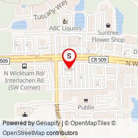 Wells Fargo on North Wickham Road, Suntree Florida - location map