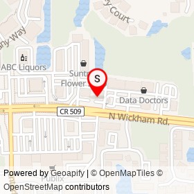 Domino's Pizza on North Wickham Road, Suntree Florida - location map