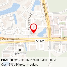 Uno Chicago Grill on North Wickham Road, Viera Florida - location map