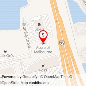 Acura of Melbourne on Napolo Drive, Viera Florida - location map