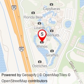 Rhinos on Butterfly Trail, Viera Florida - location map
