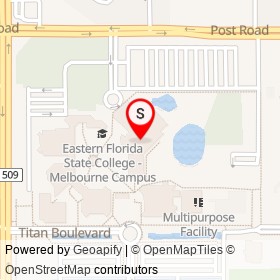 King Center for the Performing Arts on Titan Boulevard, Melbourne Florida - location map