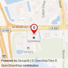 Speedway on North Wickham Road, Melbourne Florida - location map