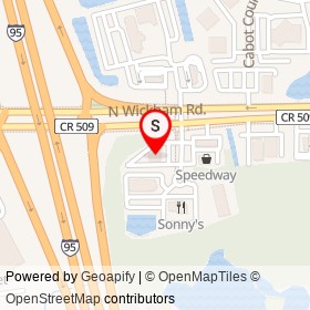 Bob Evans on Sheriff Drive, Melbourne Florida - location map