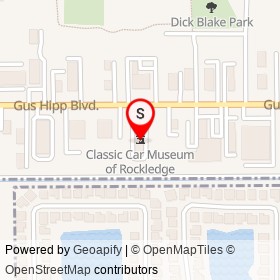 Classic Car Museum of Rockledge on Gus Hipp Boulevard, Rockledge Florida - location map