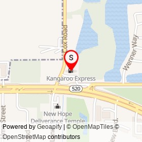 Kangaroo Express on Cox Road, Cocoa West Florida - location map