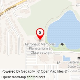 Astronaut Memorial Planetarium & Observatory on Clearlake Road, Cocoa Florida - location map