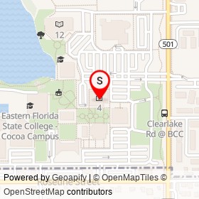 Bernard Simpkins Fine Arts Center on Clearlake Road, Cocoa Florida - location map