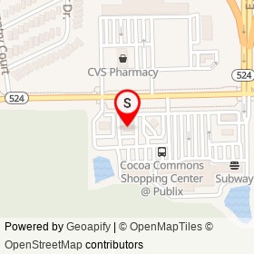 PNC Bank on FL 524, Cocoa Florida - location map